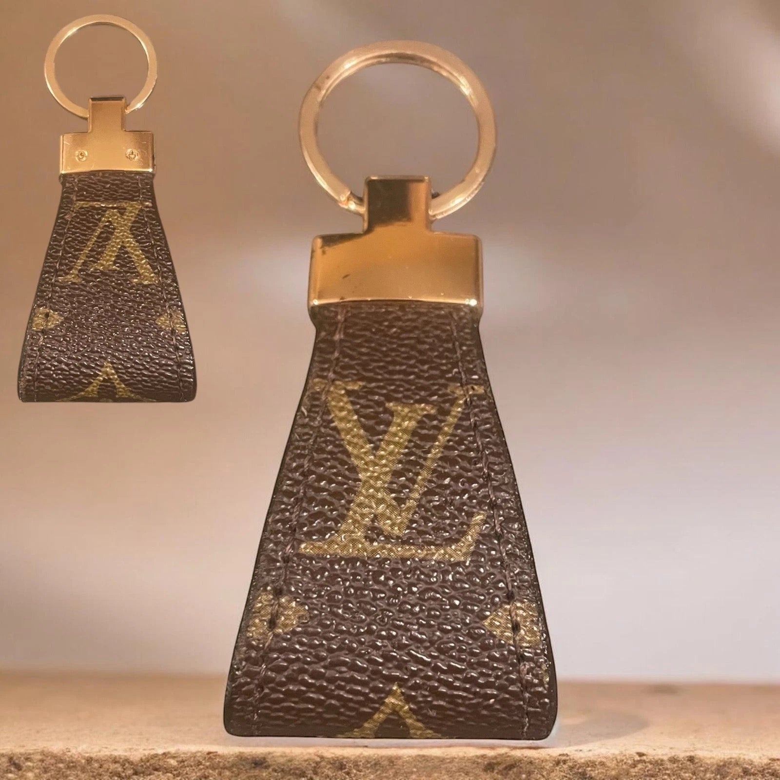 Custom made Authentic LV Canvas/Leather Luxury Keychain