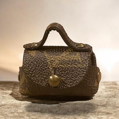Repurposed Luxury Mini Purse Keychain/Bag Charm