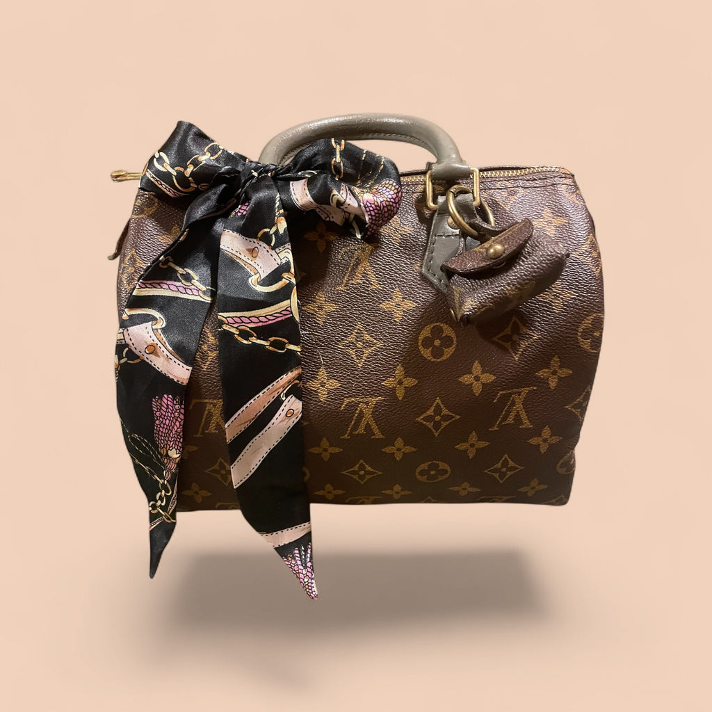 Repurposed Authentic Luxury LV Canvas Mini Purse Keychain/Charm