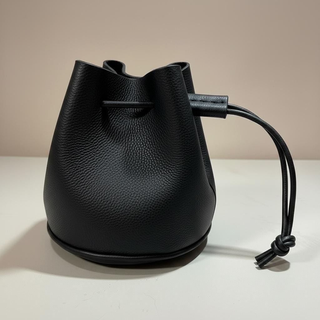 Handmade Leather Drawstring Coin Pouch | Personalized Small Change Bag